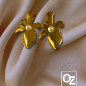 Brinco orquídea e pérola
